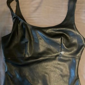 M boutique Faux leather tank in XS